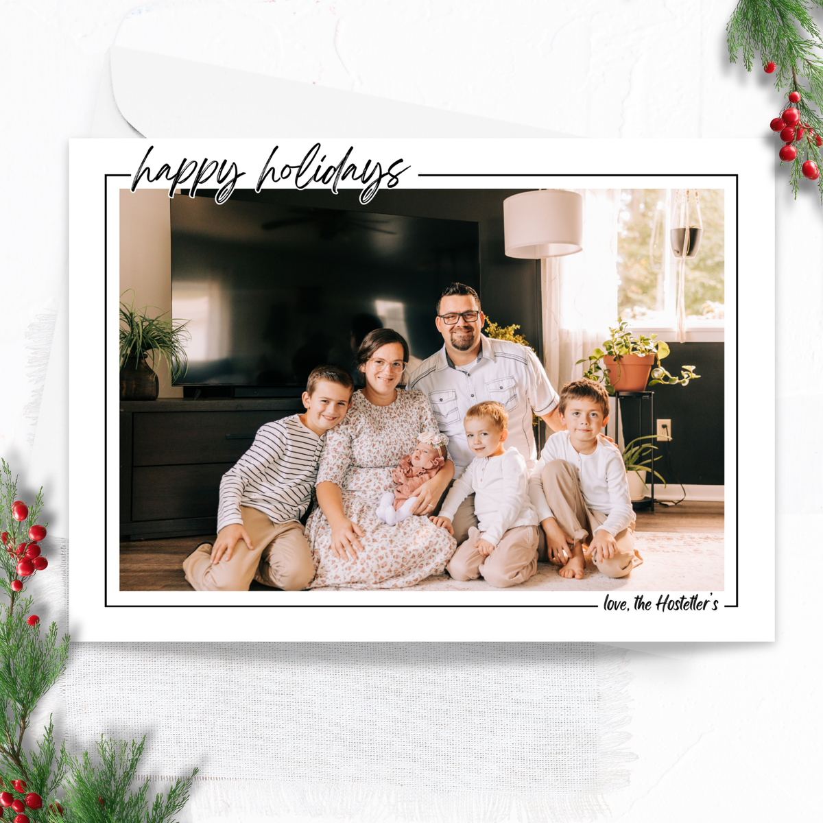The Simple Holiday Custom Christmas Card
