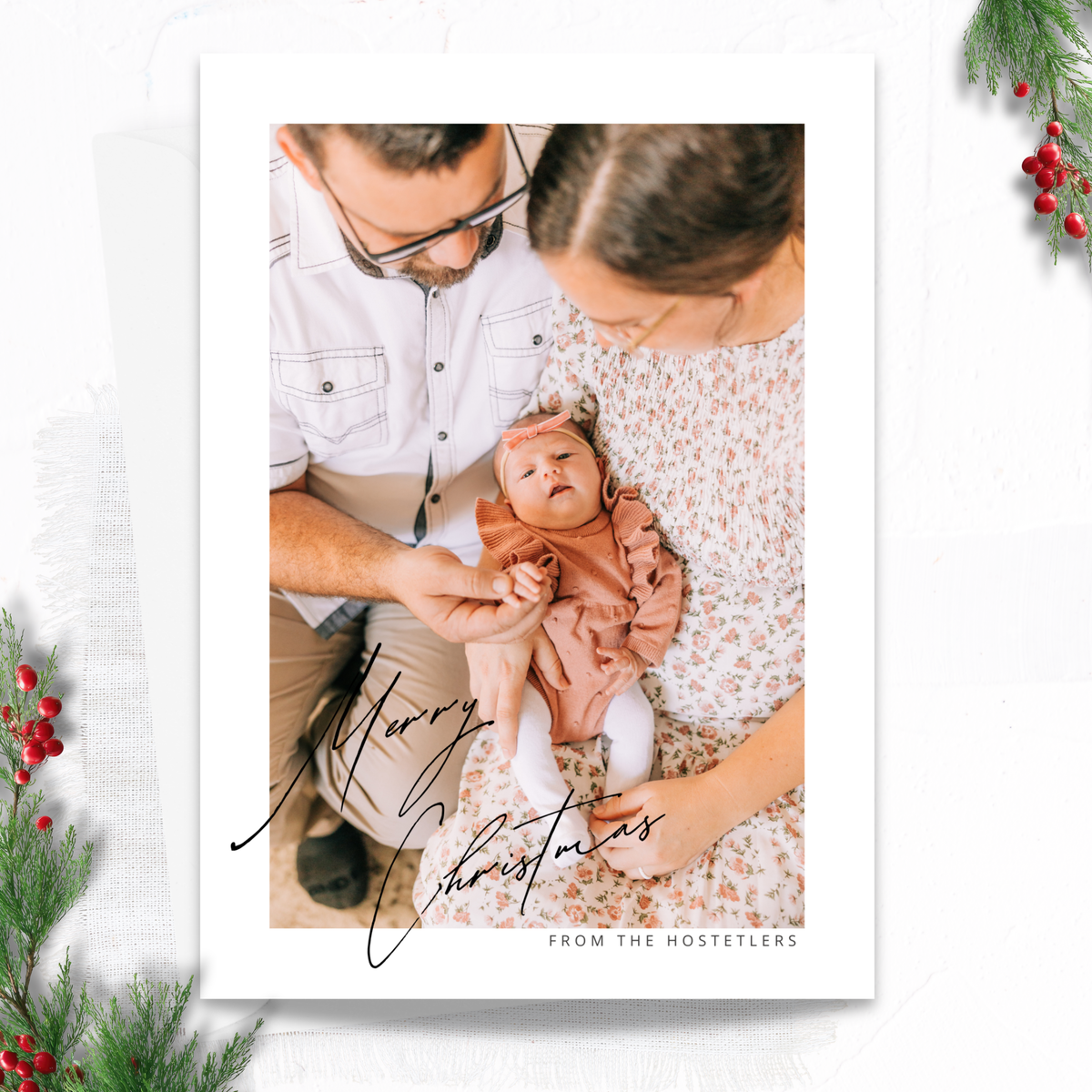 The Simply Elegant Custom Christmas Card